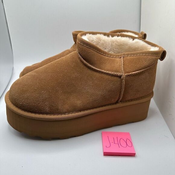 CUSHIONAIRE Women's Genuine Suede pull on platform boot +Memory Foam 8.5 WIDE CH - Picture 3 of 7